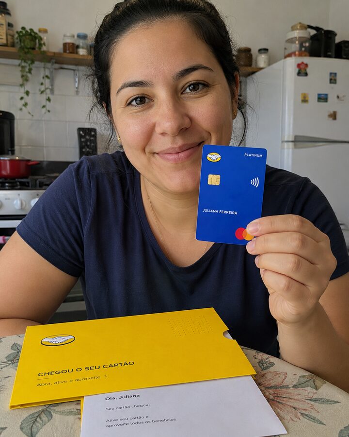 JULIANA FERREIRA recebeu o cartão